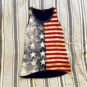Racer back American flag tank top